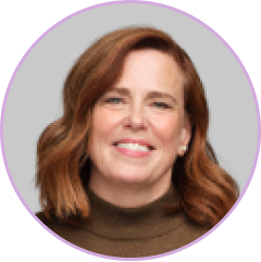 A headshot of Diane, a portrayal of a gMG patient
