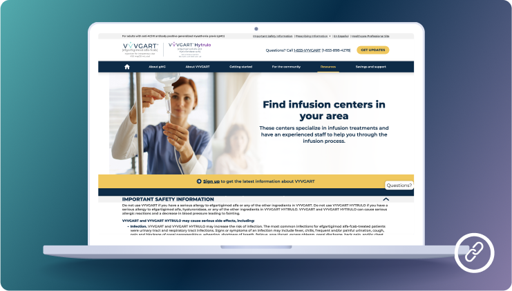 Infusion center locator
